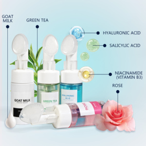 Limpiador Facial de ácido salicílico hidratante, limpiador Facial personalizado de Japón, limpiador de espuma suave, espuma limpiadora Facial blanqueadora con <span class=keywords><strong>Bru</strong></span> - Product Image 1