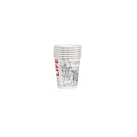 Gobelets en papier jetables biodégradables à paroi simple avec logo personnalisé en gros pour boissons froides