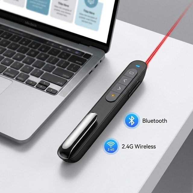 100m Range Norwii N76 BLE Professional Wireless Presenter for Teachers Teaching PowerPoint Clicker with Magnetic USB Receiver