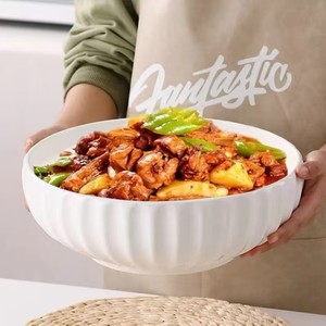 Nhật Bản Phong Cách Màu Trắng Tinh Khiết Hộ Gia Đình Bát Gốm Đánh Bóng Tráng Men Sứ Vuông Bí Ngô Súp/Mì Bát Cho Đám Cưới Ngày Lễ - Product Image 5