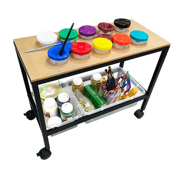 PLOMA AD150 66x31x55 cm Fully Custom OEM Kids Art Supply Trolley with Solid Metal & Plastic Construction