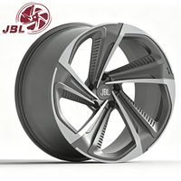 Jantes forgées monobloc 16-24 pouces, finition canon de fusil usinée, 5 branches, en alliage d'aluminium pour berlines de luxe, SUV, véhicules électriques et tuning performance