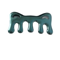 Peigne de massage Gua Sha en alliage de zinc avec oreilles de chat, à dents larges, pour massage du cuir chevelu et des méridiens, plusieurs couleurs