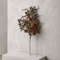 Vente en gros de décorations artificielles en plastique de haute qualité, style classique, pour la maison et les mariages, en forme de tiges d'eucalyptus et de gousses d'automne pour Thanksgiving