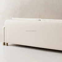Modernes Skulpturales Modulares Indoor-Sofa-Set mit Holzbeinen Quadratische Form für Apartment-Wohnzimmer