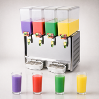 Distributeur de jus de fruits froids avec robinets pour cafés, bars, comptoirs de boissons et coins buffet