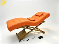 Table de massage électrique à moteur unique avec commande au pied |   Lit de soin des cils incurvé pour salon de beauté et physiothérapie