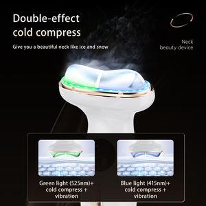 Новое обновленное устройство для красоты горячей и холодной шеи, микро-токоный Вибрационный нагревательный холодный компрессионный Массажер для подтяжки шеи лица - Product Image 4