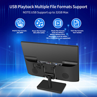 Téléviseur portable à écran plat numérique Jexiop de 17 pouces avec résolution ATSC/DVB-T2 720P Noir