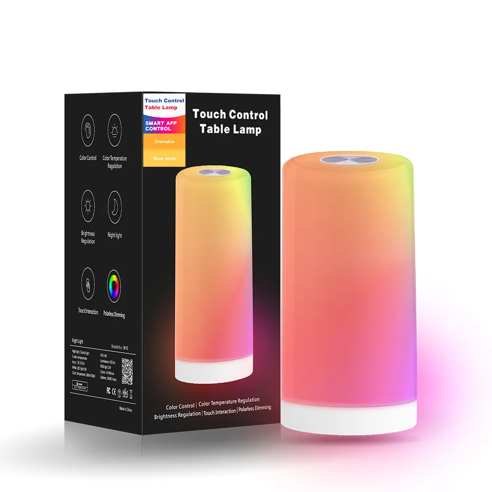 와이파이 똑똑한 RGB 테이블 램프 LED 빛 Dimmable Alexa 구글 가정 똑똑한 생활 Tuya APP 통제 타이밍 자동화