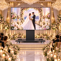 Écran LED pliable et mobile de 163 pouces P1.87, ultra-grand, avec roues, affichage LED 2K pour location de lieux de mariage intérieurs de grande envergure