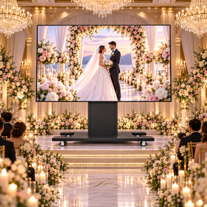 Écran LED pliable et mobile de 163 pouces P1.87, ultra-grand, avec roues, affichage LED 2K pour location de lieux de mariage intérieurs de grande envergure - Product Image 2