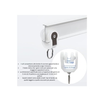 SC ECOMMERCE FV-U3V8-XUI8 Ensemble de 70 pièces de rails de rideaux coulissants en plastique et métal avec roulettes silencieuses Fabriqué aux États-Unis