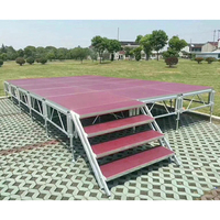 Scène portable en aluminium pour événements de concert en extérieur, assemblage requis, structures de scène