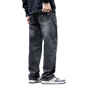 Jeans décontractés AAFII IMPEX pour homme, coupe droite, taille mi-haute, gris foncé délavé, en denim écologique, respirant et léger - Product Image 6