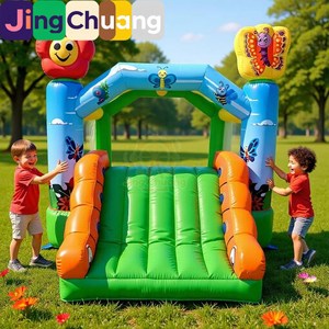 Château gonflable pour enfants avec toboggan, trampoline d'extérieur pour la maison, château toboggan en PVC épaissi - Product Image 1