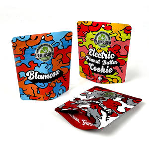 Kunden spezifisch bedruckte 3,5g geruchs neutrale holo grafische Tasche Unregelmäßig Einzigartige, speziell gestanzte, wieder versch ließbare Gummies-Esswaren für Gesichts masken - Product Image 5