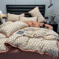 Ensembles de draps en lin naturel 4 pièces couette de plage drap de lit en bambou ensemble de literie