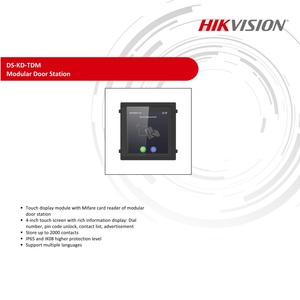 Estación <span class=keywords><strong>de</strong></span> Puerta IP Hik Original DS-KD8003-IME1(B) para Viviendas, Módulo Táctil y <span class=keywords><strong>de</strong></span> Visualización DS-KD-TDM, Videoportero IP PoE con Control <span class=keywords><strong>de</strong></span> Dos Cerraduras - Product Image 4
