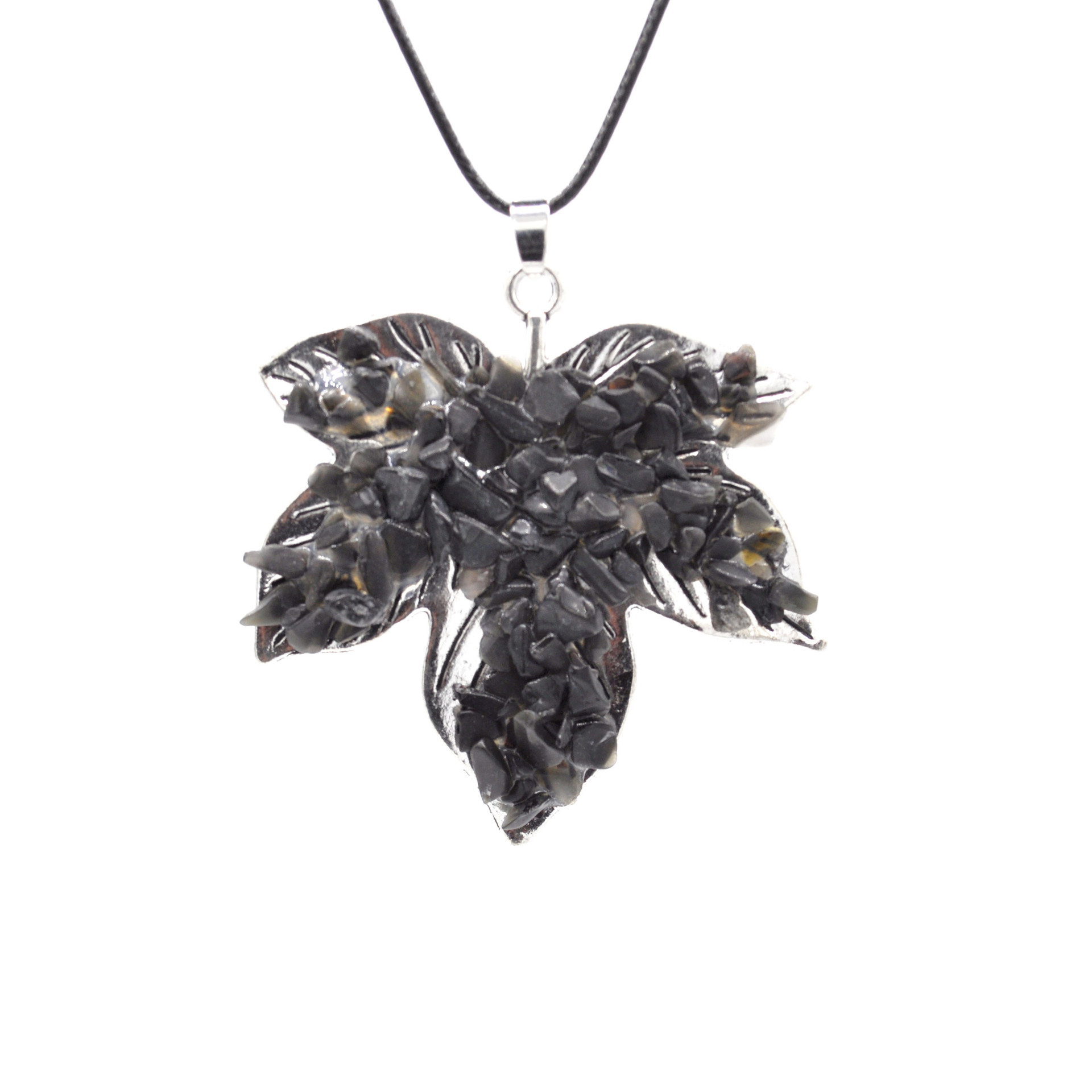 Black crystal leather rope