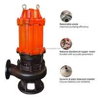Pompe submersible monophasée haute pression de 5,5 kW pour transfert de boues, sortie 4 pouces, pour le transport des eaux usées, pièces de rechange antidéflagrantes