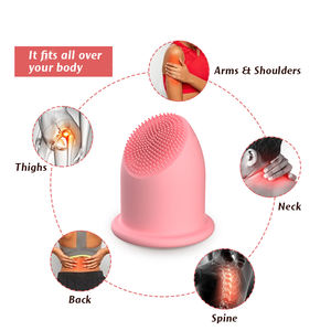 Ventes chaudes Corps Soins de Santé Massage 3 Tasses Silicone Visage Ventouses Ensemble Écologique Visage Lifter Masseur Rouleau - Product Image 4