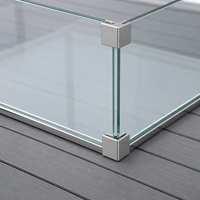 Table de foyer en rotin tressé de luxe, personnalisée, minimaliste, moderne, carrée, au propane, sans fumée, pour villa, hôtel, complexe hôtelier, terrasse