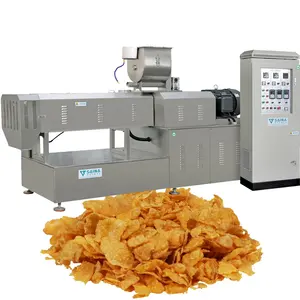 Automatic Crunchy Cereal flakes food production line make machinery machines