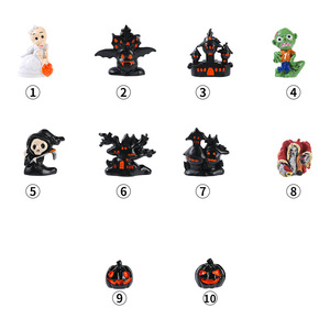 Decoración de Halloween en Miniatura, Calabaza, Fantasma, Casa de Brujas, Adorno DIY para Interiores, Resinas Sintéticas con Función Luminosa - Product Image 3