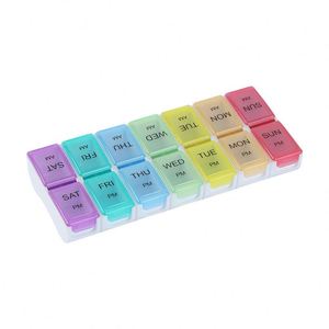 Vente en gros usine : Boîte à pilules portable mini en PP avec 14 compartiments pour 7 jours, idéale pour les voyages - Product Image 3