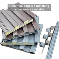 Panel de Techo Sándwich Estructural Ligero y Moderno de Aluminio de Alta Resistencia, Resistente al Fuego/Agua, para Cuartos Fríos