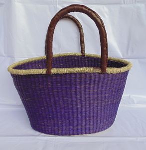 Sac cabas tressé en jacinthe d'eau, écologique, chic, doux et léger, couleur naturelle, style estival urbain, exportation internationale, vente en gros - Product Image 1