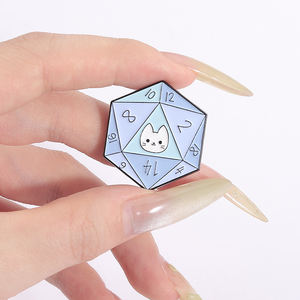 有趣的骰子珐琅别针这是角色扮演粉丝的精美主题胸针TRPG游戏玩家礼物翻领徽章珠宝 - Product Image 4