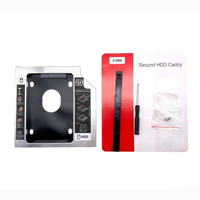 Cheap Price Aluminum 9.5mm 12.7mm Sata3 SSD Hard Drive Adapter Laptop Second HDD Caddy Tray in Stock