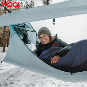 Sac de couchage Woqi Mummy 1,3 kg, coque en nylon respirante, pour adulte, camping par temps froid, randonnée, voyage - Product Image 1