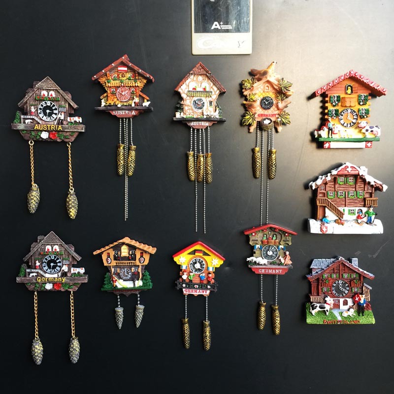 Orologio a cucù Germania Magnete Frigorifero Calamita Frigorifero Magneti per Frigorifero Viaggio Souvenir Decorazione 3D Adesivo Magnetico Dipinto A Mano Artigi