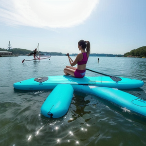 Pop Sale Commercial Customized Water Floating <strong>Drop</strong> <strong>Stitch</strong> Material Aqua <strong>Sup</strong> Yoga Dock Station With <strong>Inflatable</strong> Yoga Paddle <strong>Board</strong> - Product Image 3