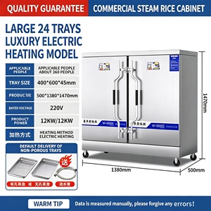 Stainless Steel Electric Steamer 3 Layers With Timer And <b>Temperature</b> Control For Commercial Use - Product Image 3