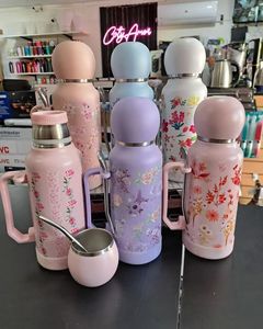 Set de Termos y Botellas de Fútbol 1.0L 1.2L con Tazas, Tarro de Almacenamiento para <span class=keywords><strong>Mate</strong></span>, Té y Café, Botella Tumbler con Pajita, Taza para Café, Vino y Té - Product Image 1
