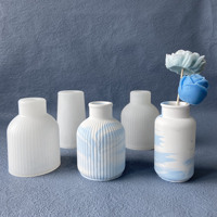 Moule en Silicone pour Vase, Colle Époxy, Gypse, Fleurs Artificielles Variées, Ornements Décoratifs et Ustensiles pour Vases en Céramique et Porcelaine
