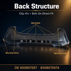 Pour Audi <span class=keywords><strong>A1</strong></span> 8X 2011-2014, couvre-pare-chocs arrière 8X0807067 8X0807067A, remplacement direct - Product Image 5