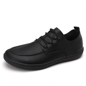 Men's Skateboarding Shoes Microfiber Leather Square Toe Low-top Lace up <b>Flats</b> Retro Handmade Casual Spring Autumn for Male - Product Image 1