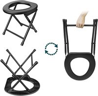 Chaise de toilette pliante portable, tabouret de camping, siège de toilette pliable pour extérieur, randonnée, urgence automobile, personnes âgées