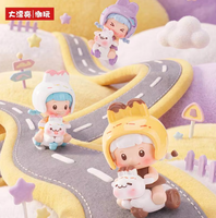 Boîte Mystère Babythree Pufufu Lapin Enfantin Voiture Mignonne Figurines PVC Anime pour Décoration de Bureau Cadeau