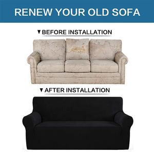 도매 스판덱스 슬리퍼 탄성 스트레치 소파 커버 스키드 저항 안락 보호자 방수 소파 커버 - Product Image 3