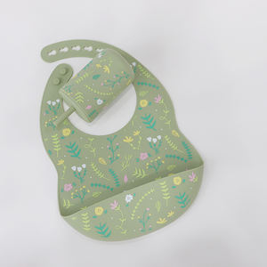 Vente en gros de Chine de bavoirs pour bébé en silicone à motif imprimé ensemble de tasses en silicone pour le dîner avec logo acceptable ensemble de repas pour bébé personnalisé en silicone - Product Image 3