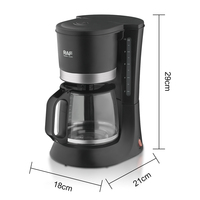 Machine à café Moka automatique 12 tasses Raf Hot, facile à utiliser, anti-goutte, promotionnelle, filtre anti-goutte