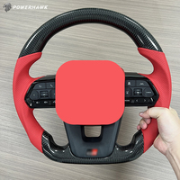 Volant sport en cuir rouge et carbone forgé pour Toyota Sienna Voxy Highlander Avalon Tundra Harrier Allion Hilux Rush N70 N80