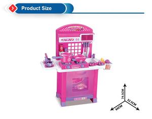 ชุดของเล่นครัวเด็กปี 2022 ของเล่นเสริมพัฒนาการพร้อมเสียงและไฟ ชุดเครื่องครัวสีแดง ชุดของเล่นทำอาหาร - Product Image 5