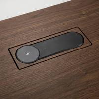 Prise de bureau encastrée avec chargeur sans fil 15W, couvercle coulissant, chargeur rapide USB PD pour tables de bureau